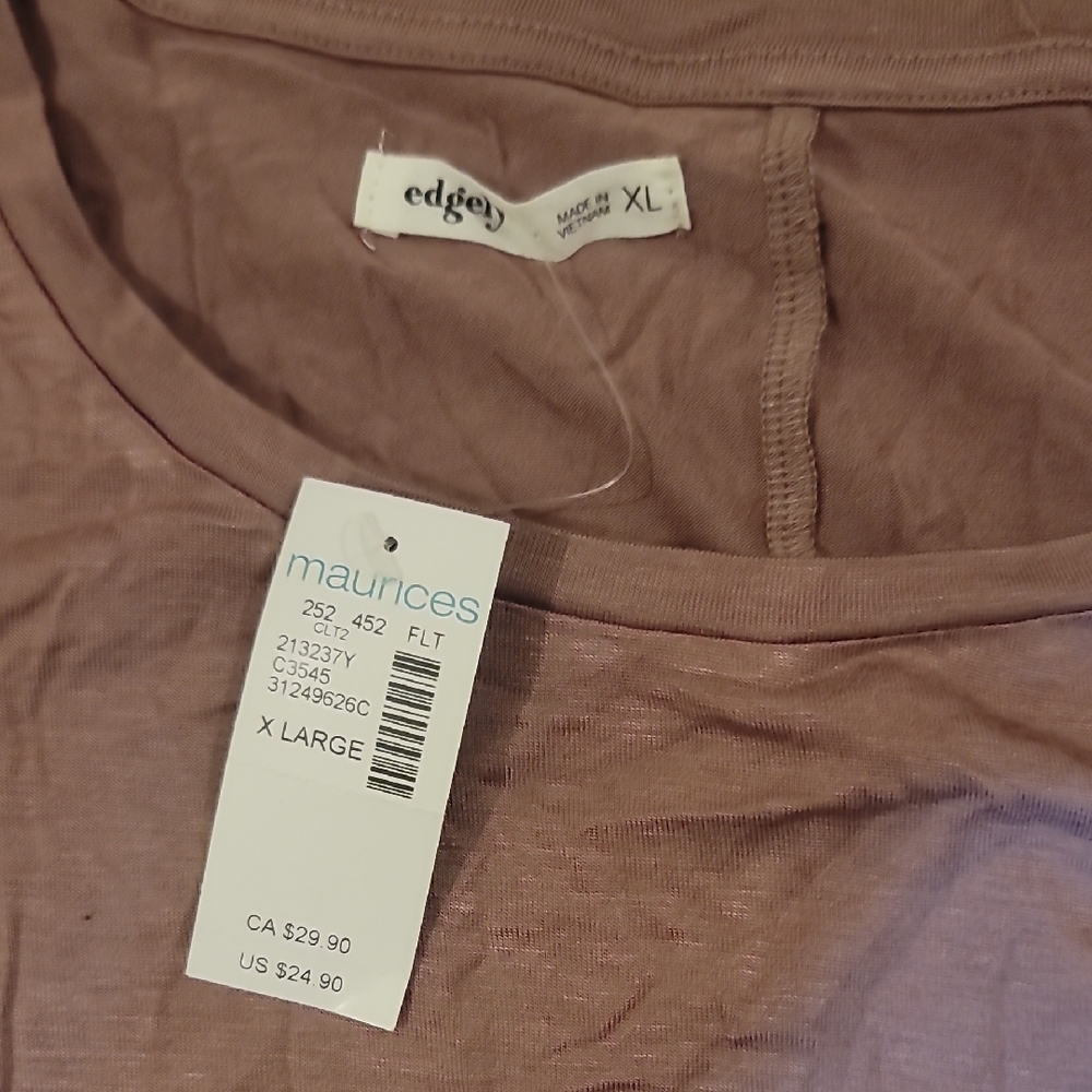 Maurices Dusty Mauve Short Sleeve Top - Picture 3 of 4